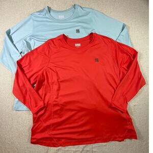 Alaskan Hardgear Men 3XL BLUE ORANGE LOT 2 Lightweight  Outdoor Fishing Shirts